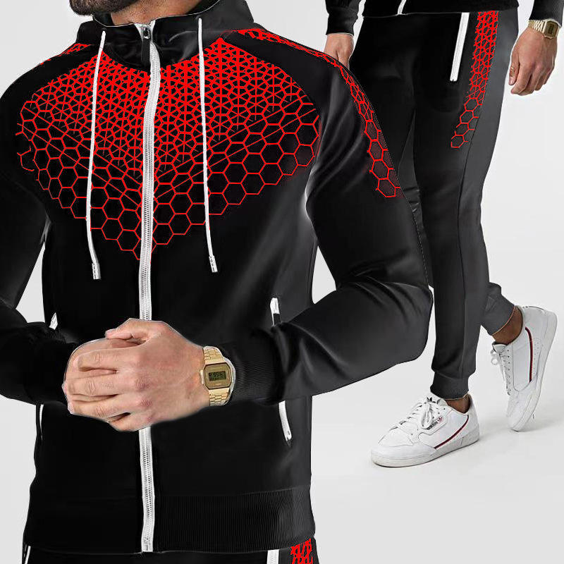 Survêtement homme 2 pièces tendance – ensemble jogging et sport au design moderne.