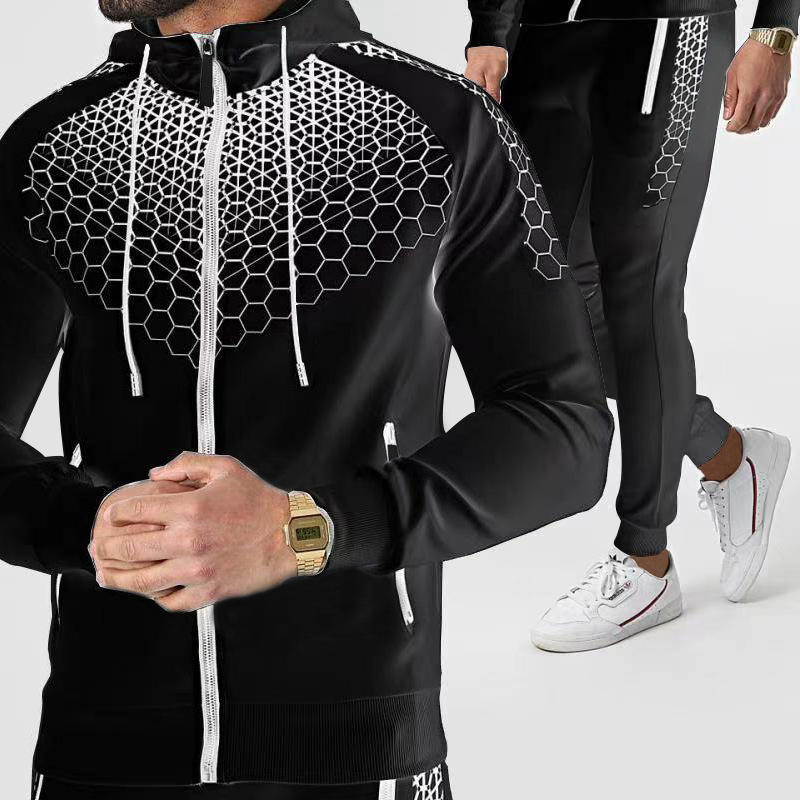 Survêtement homme 2 pièces tendance – ensemble jogging et sport au design moderne.