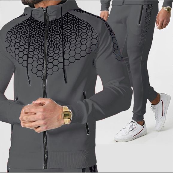 Survêtement homme 2 pièces tendance – ensemble jogging et sport au design moderne.