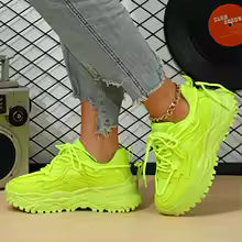 Baskets Plateforme Femme - Chaussures Sport Décontractées