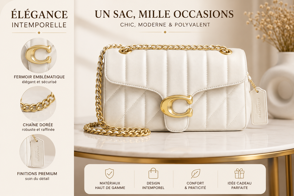 Sac Bandoulière à Chaîne Motif Diamant - Petit Sac Carré Haut de Gamme