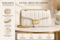 Sac Bandoulière à Chaîne Motif Diamant - Petit Sac Carré Haut de Gamme