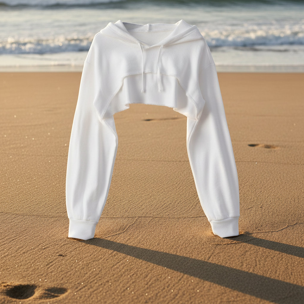Sweat Y2K Blanc - Style Luxe Plage